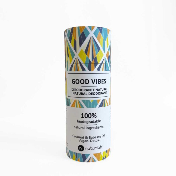 Desodorante Good Vibes efectivo y biodegradable